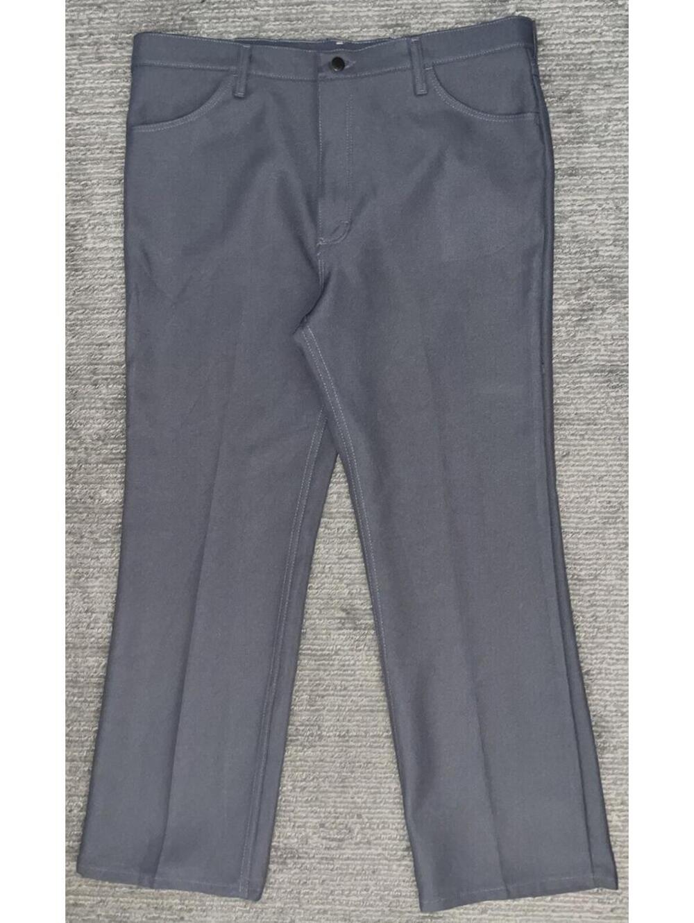 Vintage Wrangler Men's Gray Polyester Dress Pants Slacks Size 40X30 USA Made